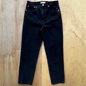 Madewell Jet Black Straight Leg Jeans